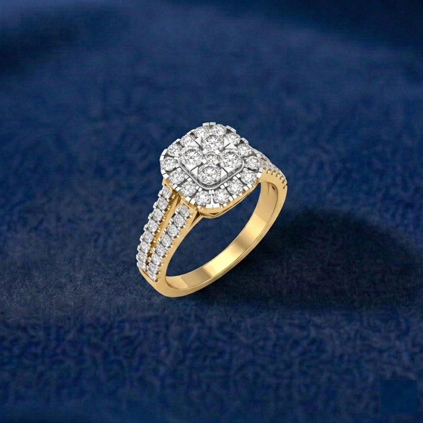 Gold & Diamond Engagement Ring For Women KRC10886