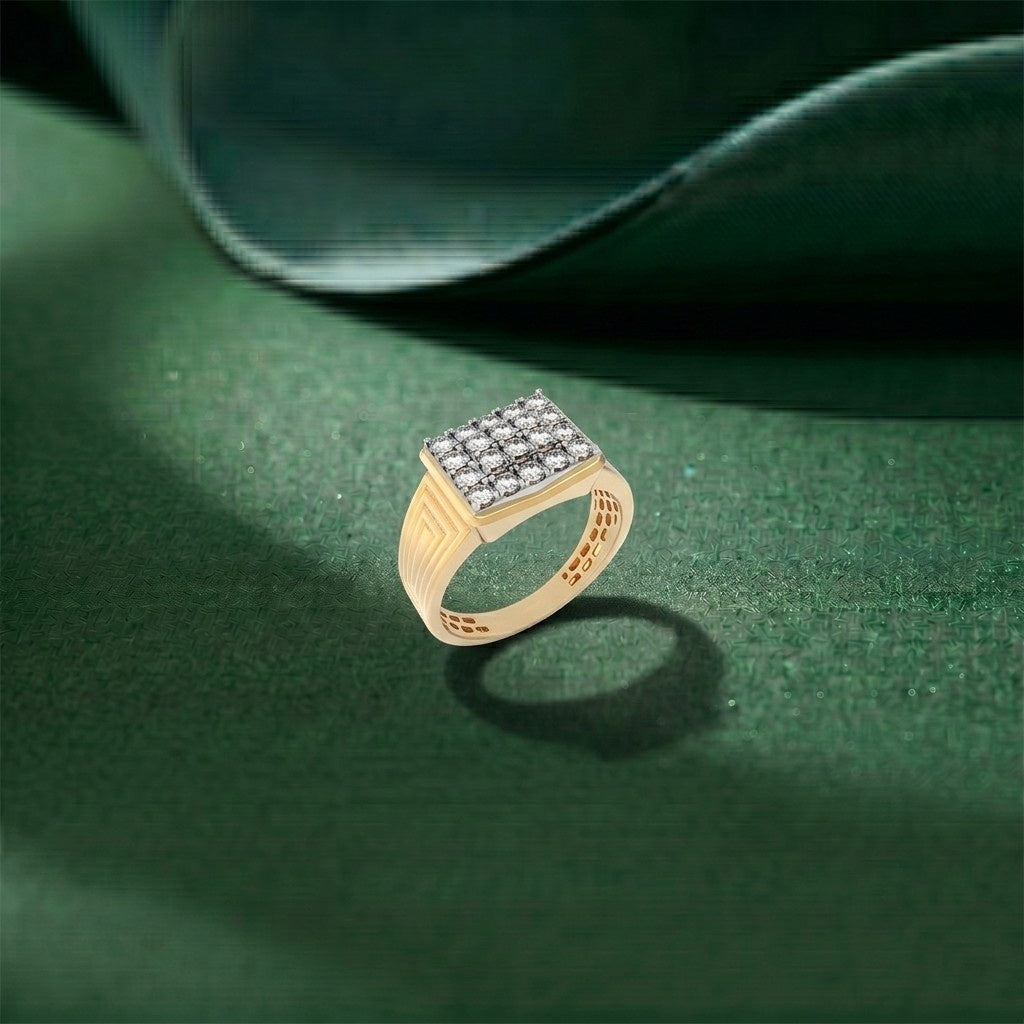 Gold & Diamond Engagement Ring For Men KRC20235