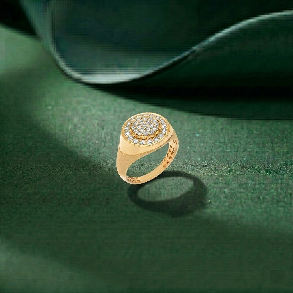 Gold & Diamond Engagement Ring For Men KRB20090