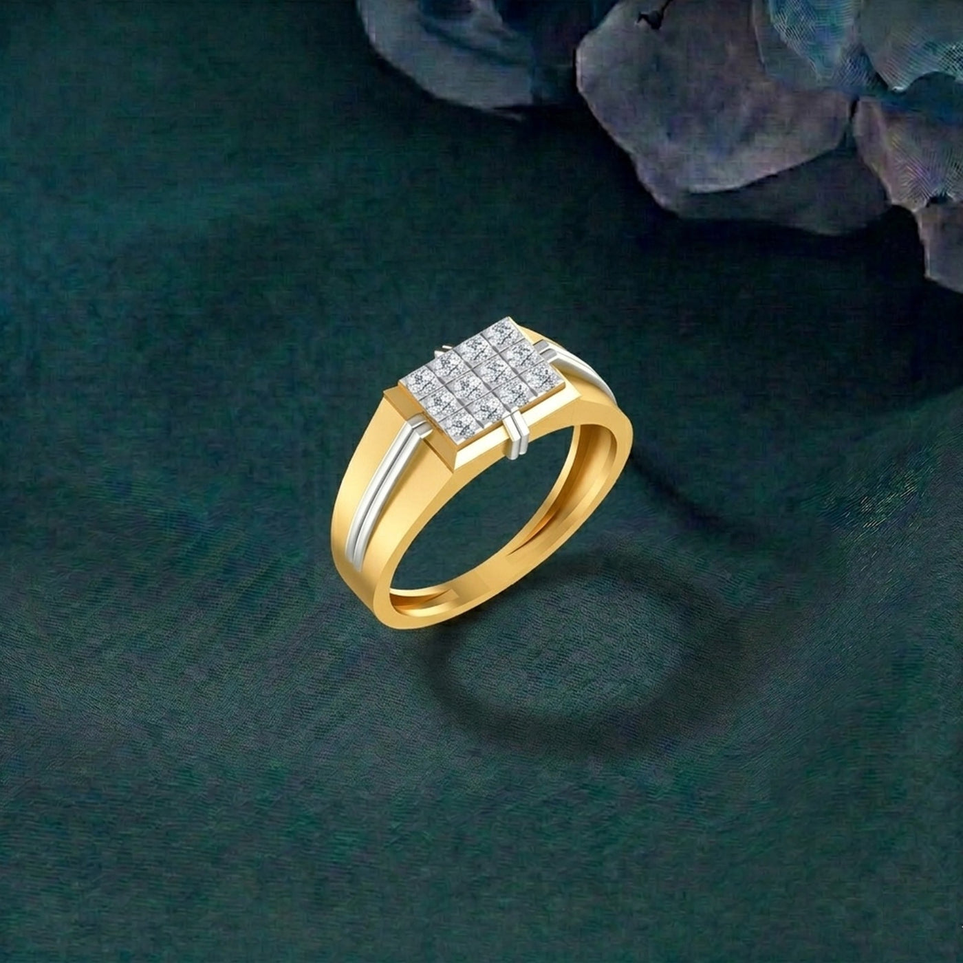 Gold & Diamond Engagement Ring For Men KRC20190