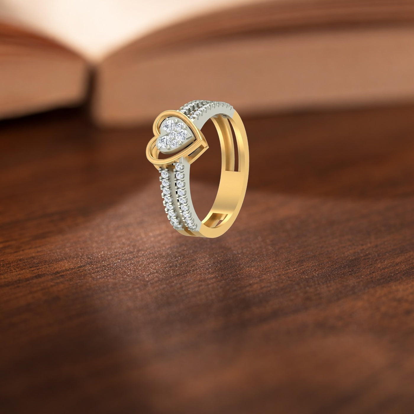Gold & Diamond Engagement Ring For Women KRC10544