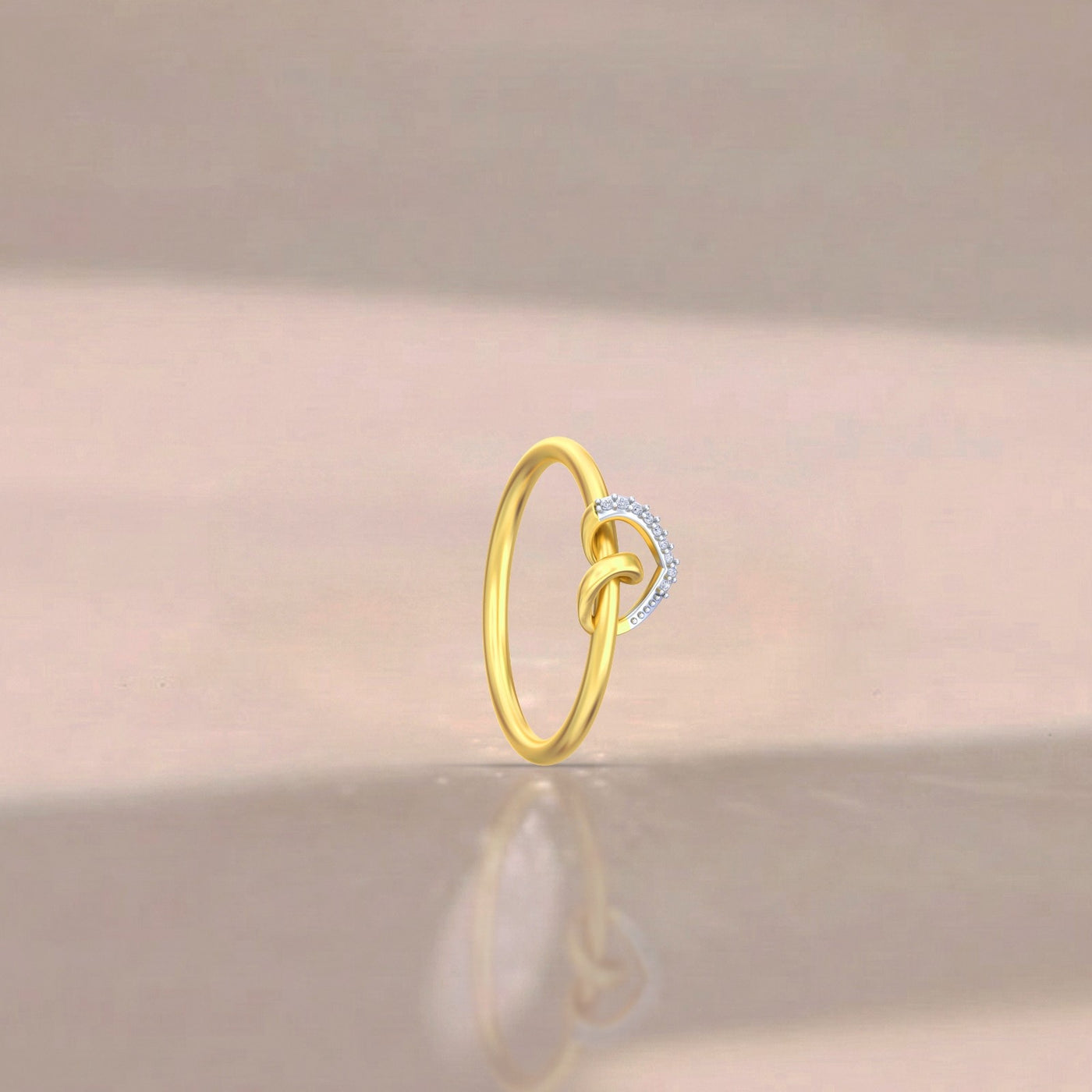 Gold & Diamond Dailywear Ring For Women KRC10820