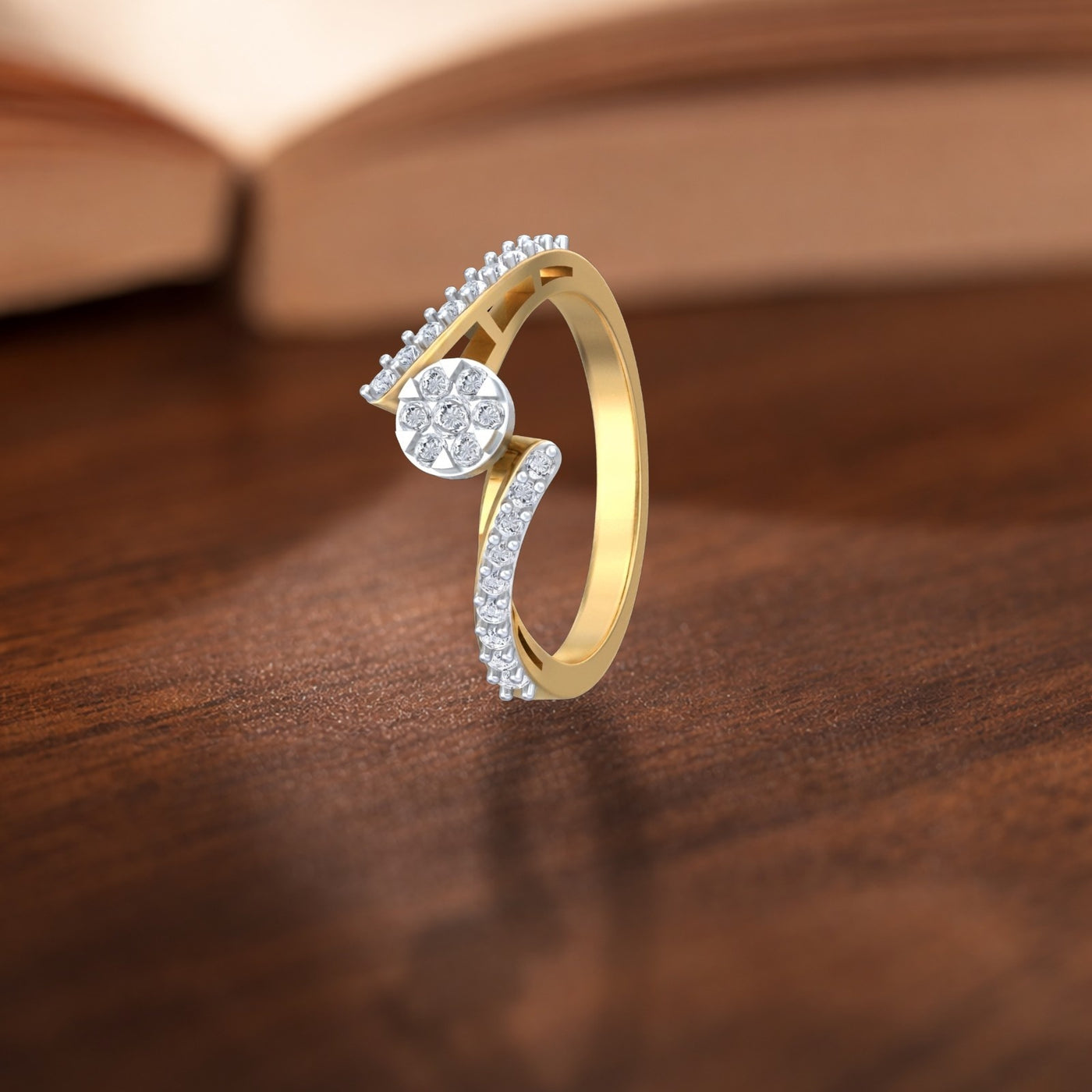 Gold & Diamond Engagement Ring For Women KRC10774