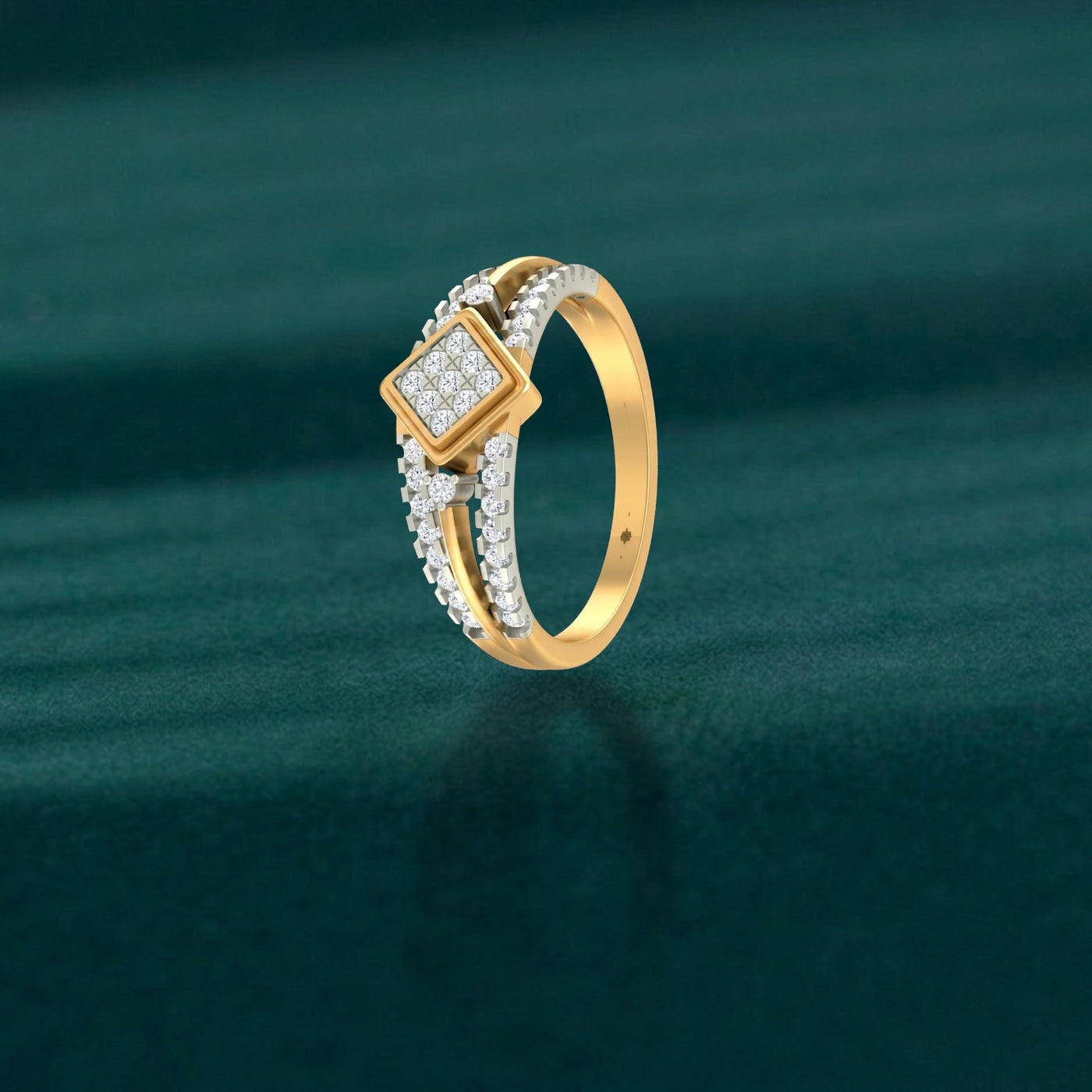Gold & Diamond Engagement Ring For Women KRC10287