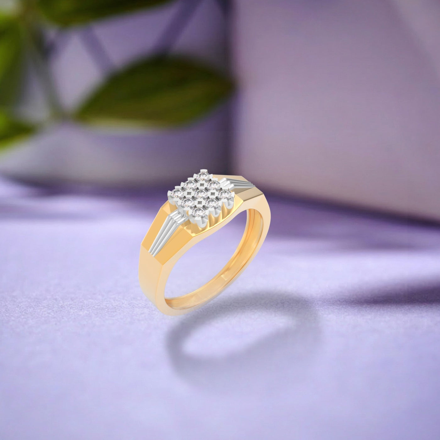 Gold & Diamond Engagement Ring For Men KRC20237
