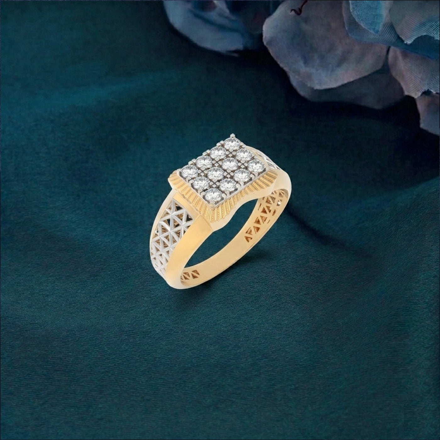 Gold & Diamond Engagement Ring For Men KRC20233