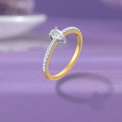Gold & Diamond Engagement Ring For Women KRC10420
