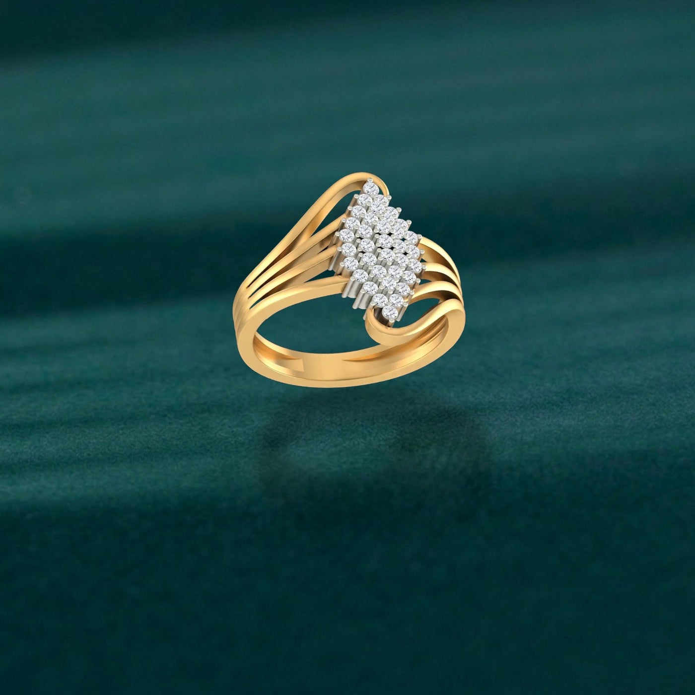 Gold & Diamond Engagement Ring For Women KRC10586