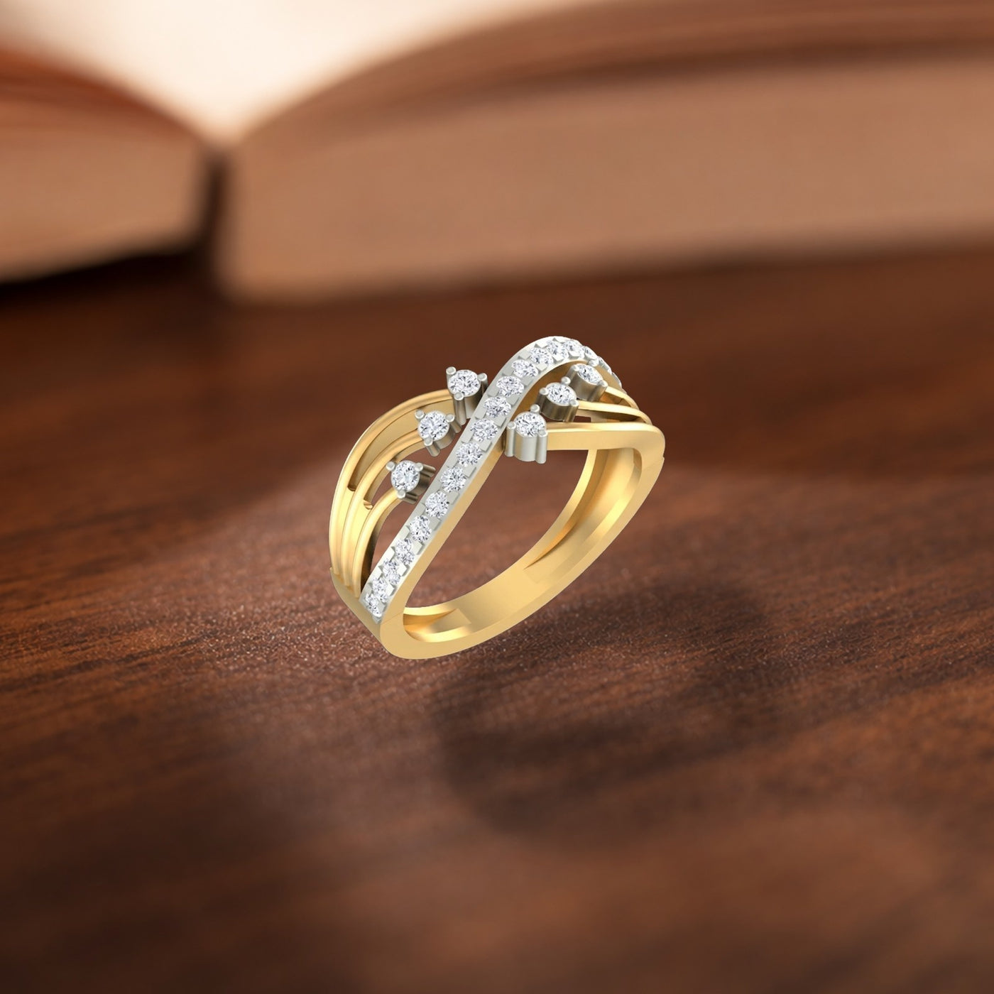 Gold & Diamond Engagement Ring For Women KRC10214