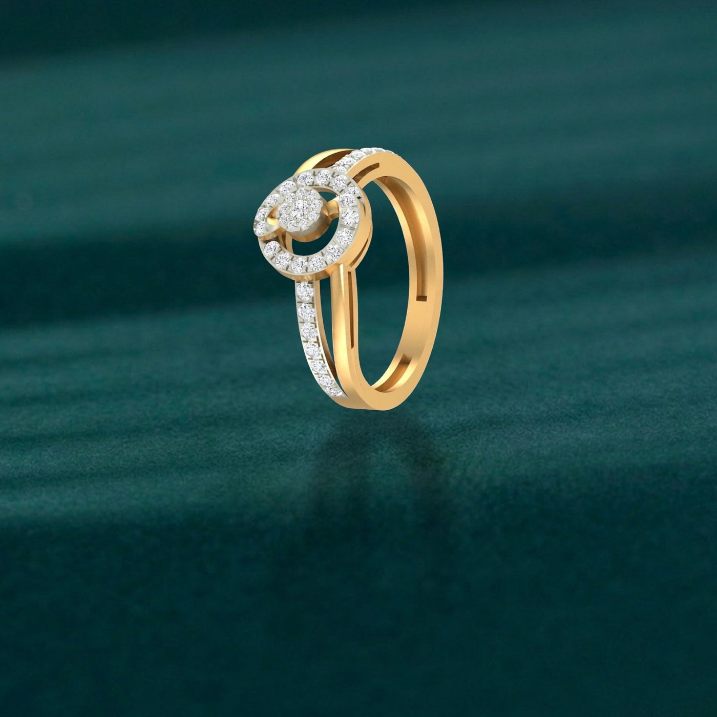 Gold & Diamond Engagement Ring For Women KRC10550