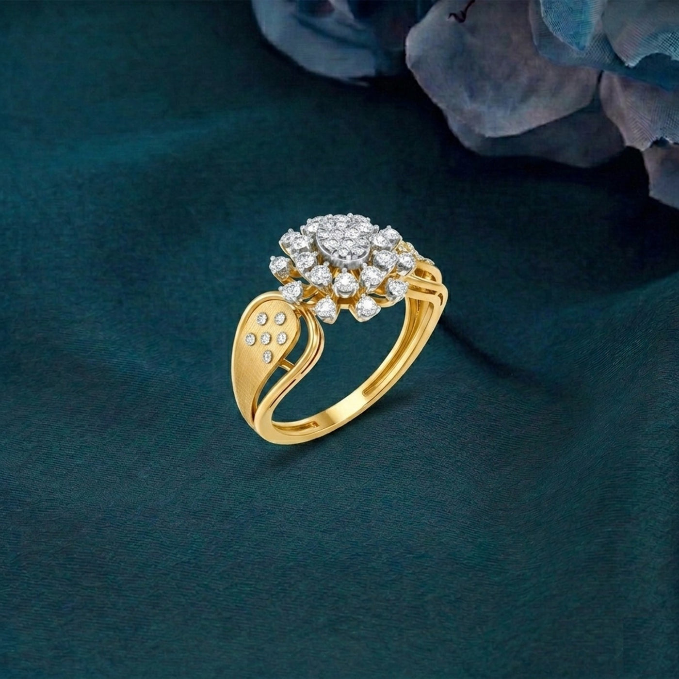 Gold & Diamond Engagement Ring For Women KRC10907