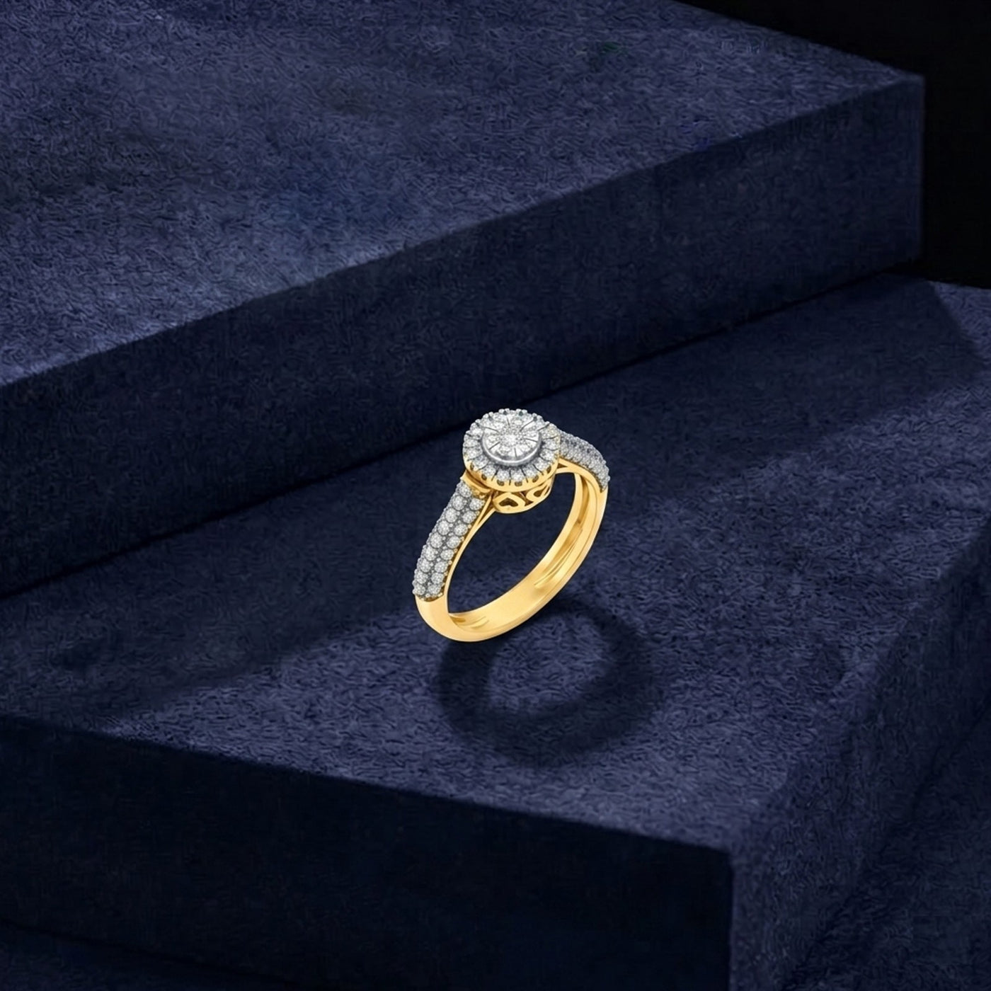 Gold & Diamond Engagement Ring For Women KRC10912