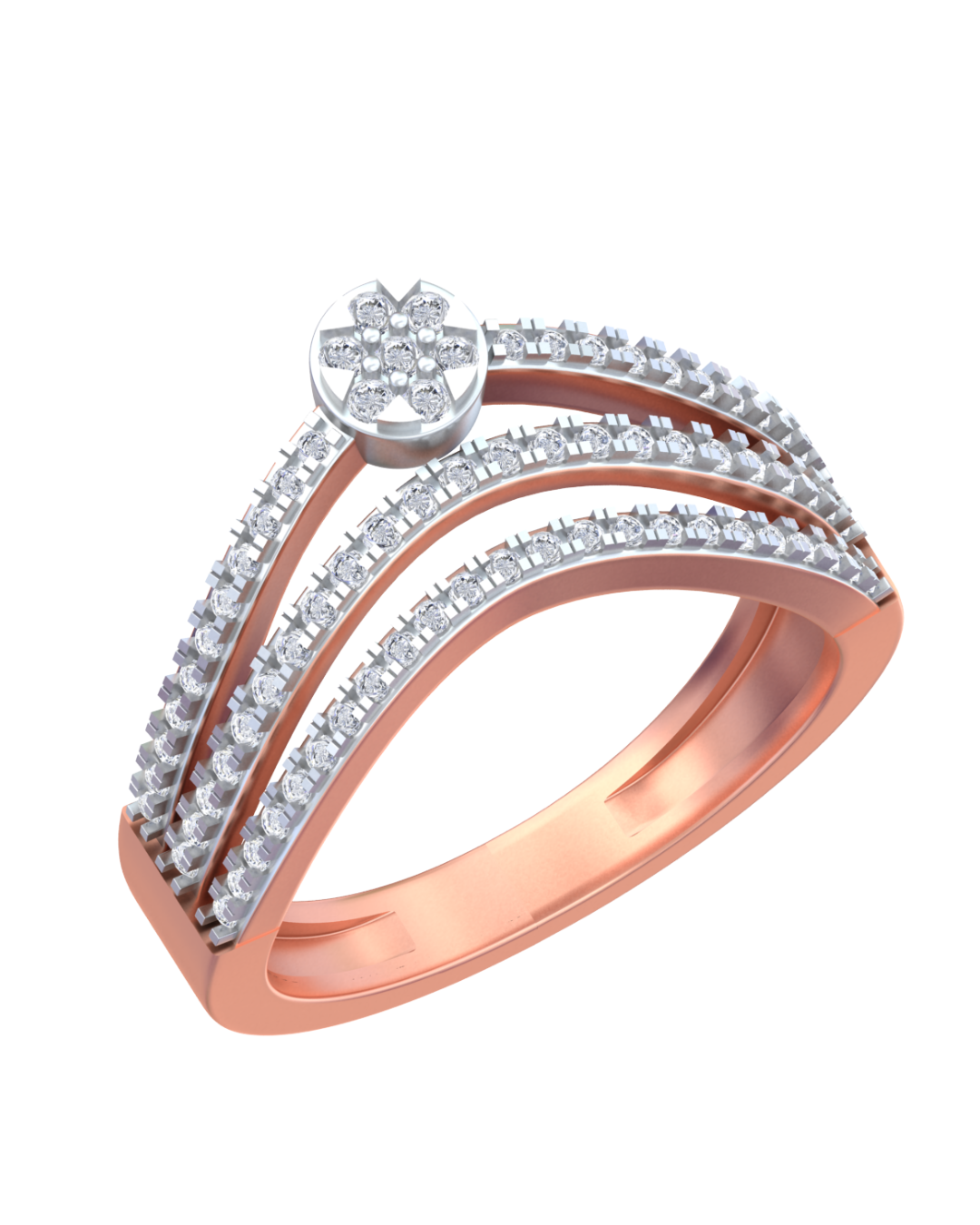 Gold & Diamond Engagement Ring For Women KRC10805