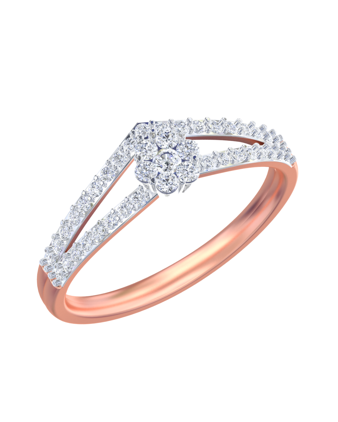 Gold & Diamond Engagement Ring For Women KRC10780