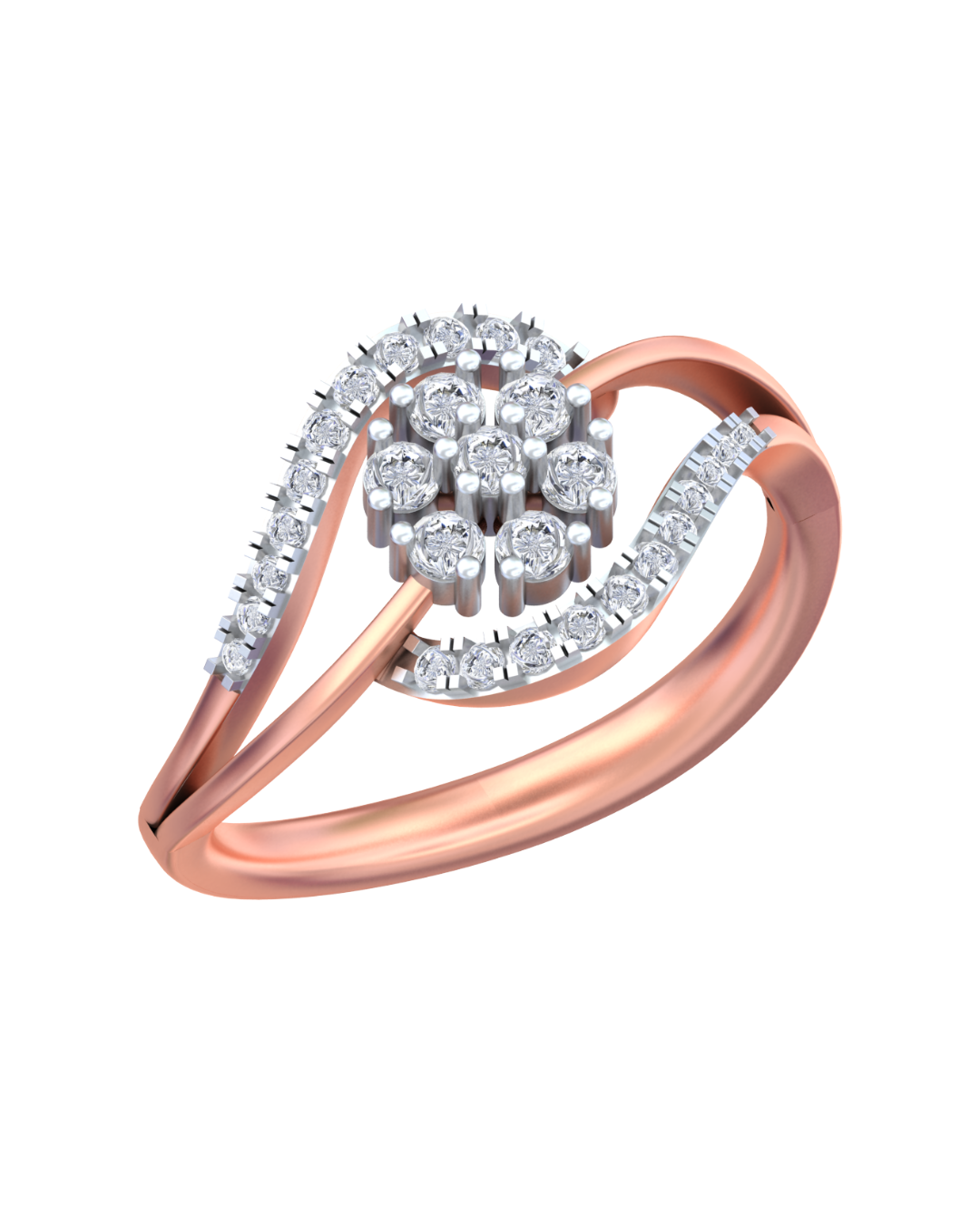 Gold & Diamond Engagement Ring For Women KRC10770