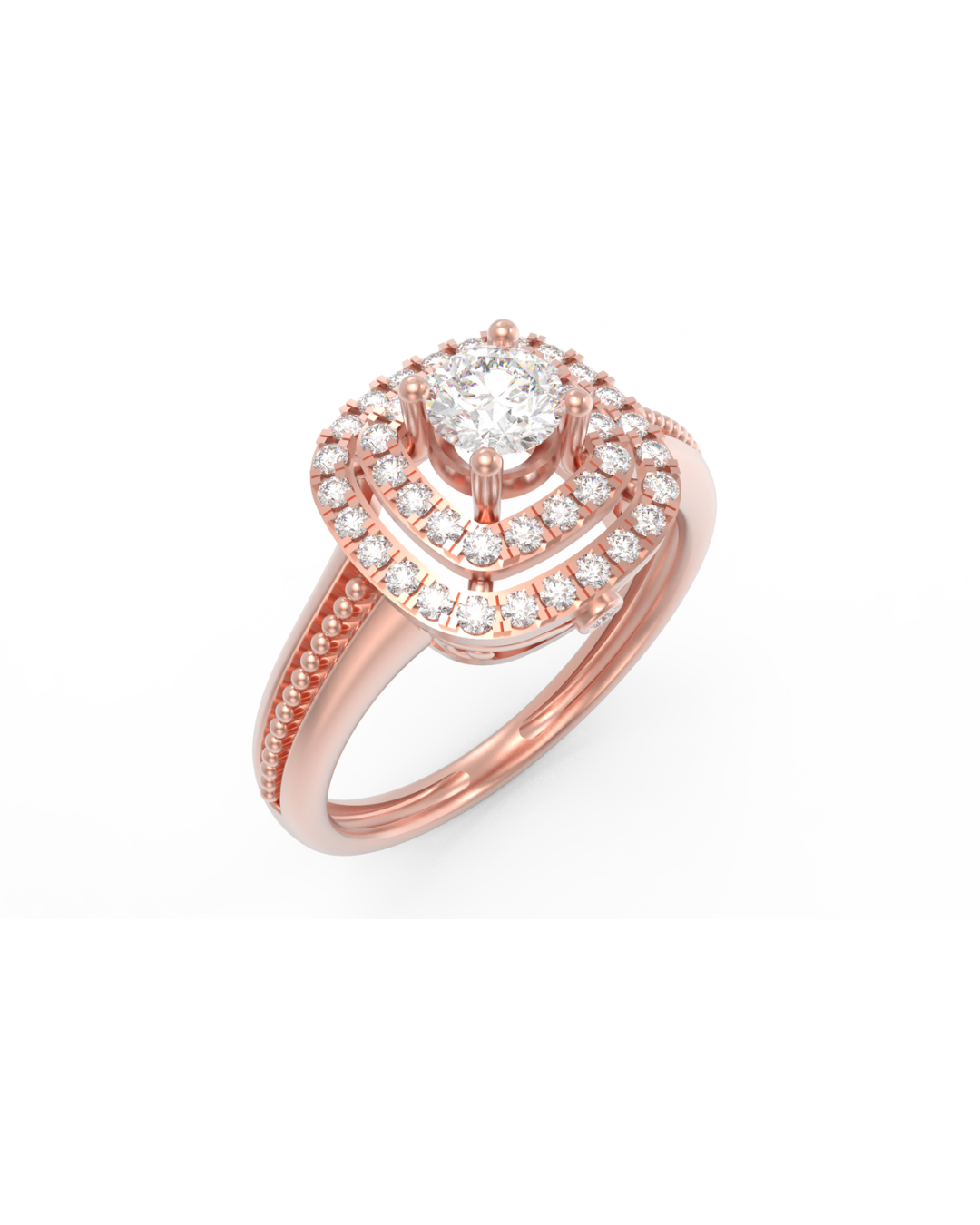 18K Gold & Diamond Ring For Women KRL10414