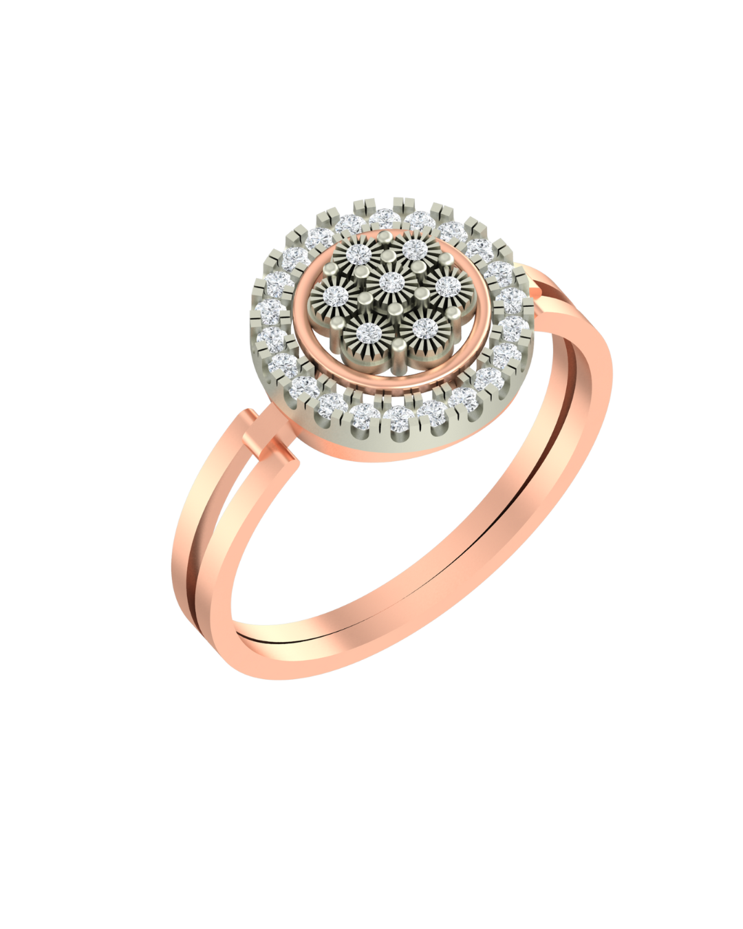 18K Gold & Diamond Ring For Women KRA10556