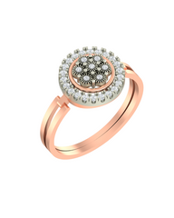 18K Gold & Diamond Ring For Women KRA10556