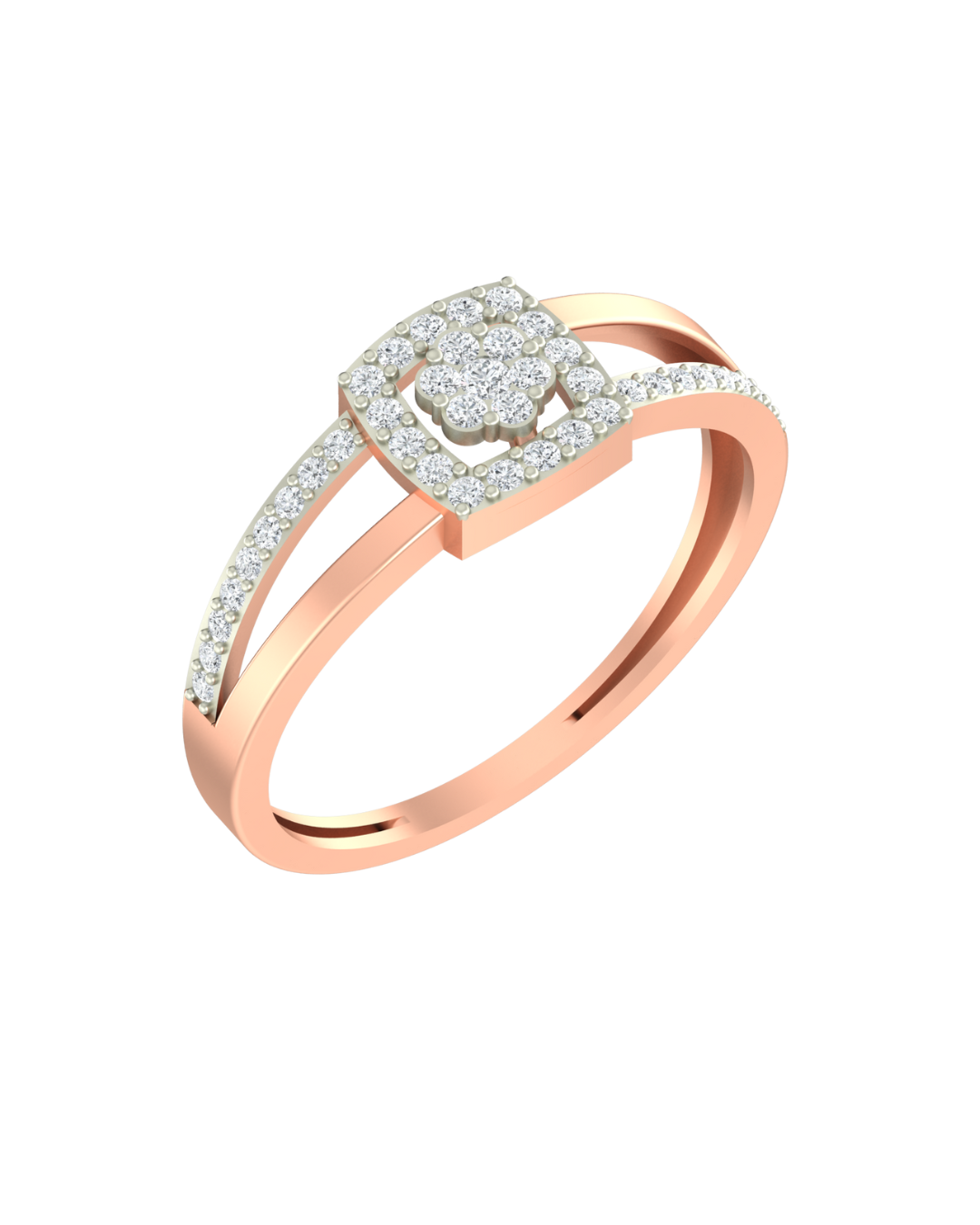 18K Gold & Diamond Ring For Women KRA10595