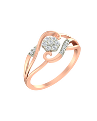 18K Gold & Diamond Ring For Women KRA10598