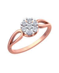 18K Gold & Diamond Ring For Women KRB10294