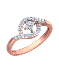 18K Gold & Diamond Ring For Women KRB10282