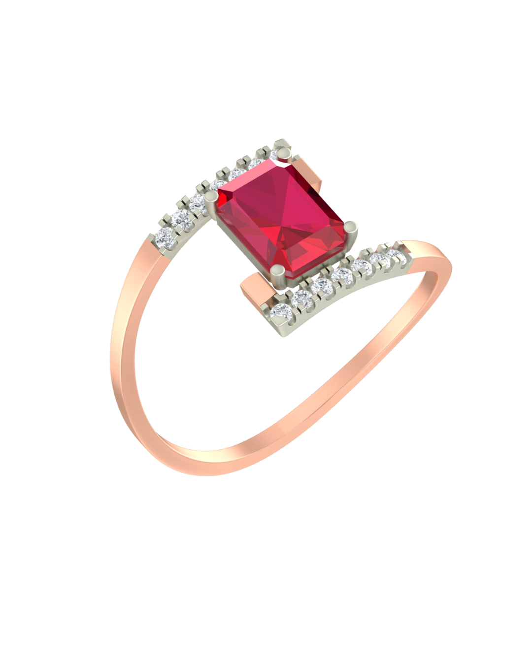 18K Gold & Diamond Ring For Women KRA10612