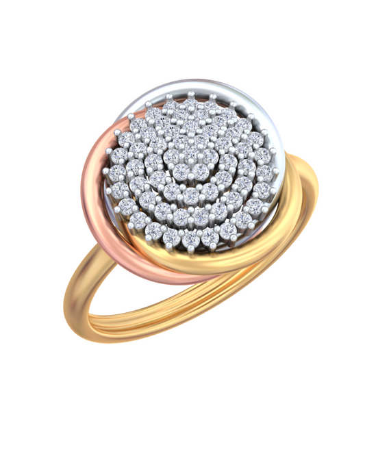 18K Gold & Diamond Cocktail Ring For Women KRB10076