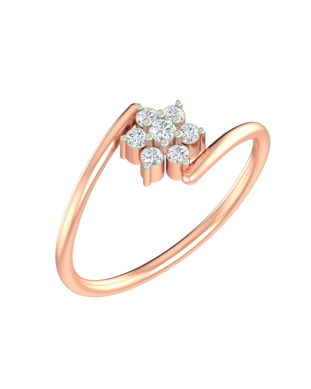 महिलाओं के लिए 18K गोल्ड और डायमंड डेलीवियर रिंग KRA10507