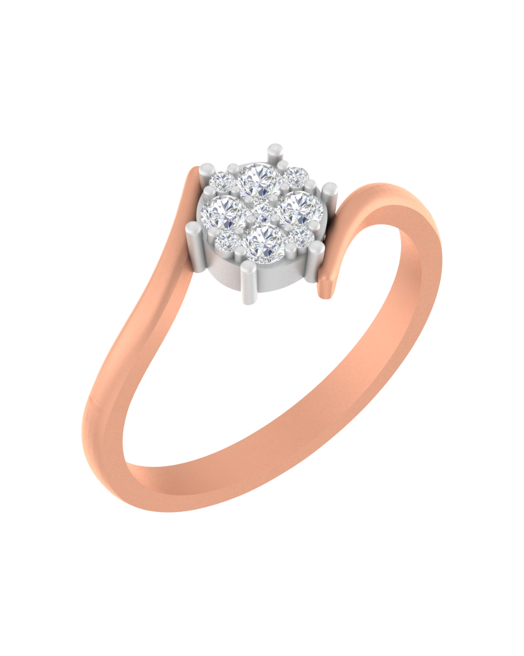 18K Gold & Diamond Ring For Women KRE10521