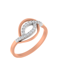 18K Gold & Diamond Ring For Women KRE10518