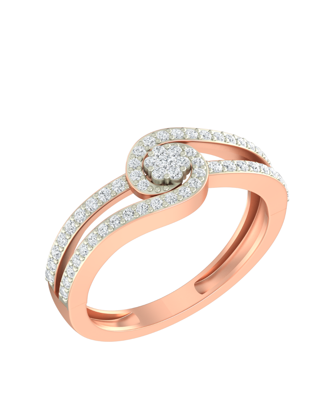 Gold & Diamond Engagement Ring For Women KRC10592