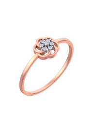 18K Gold & Diamond Ring For Women KSK179