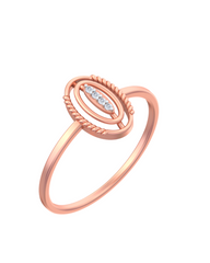 18K Gold & Diamond Ring For Women KSK154