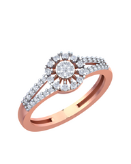 18K Gold & Diamond Ring For Women KRB10256