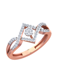 18K Gold & Diamond Ring For Women KRB10255