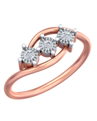 18K Gold & Diamond Ring For Women KRB10206