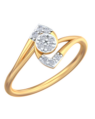 18K Gold & Diamond Ring For Women KRB10167