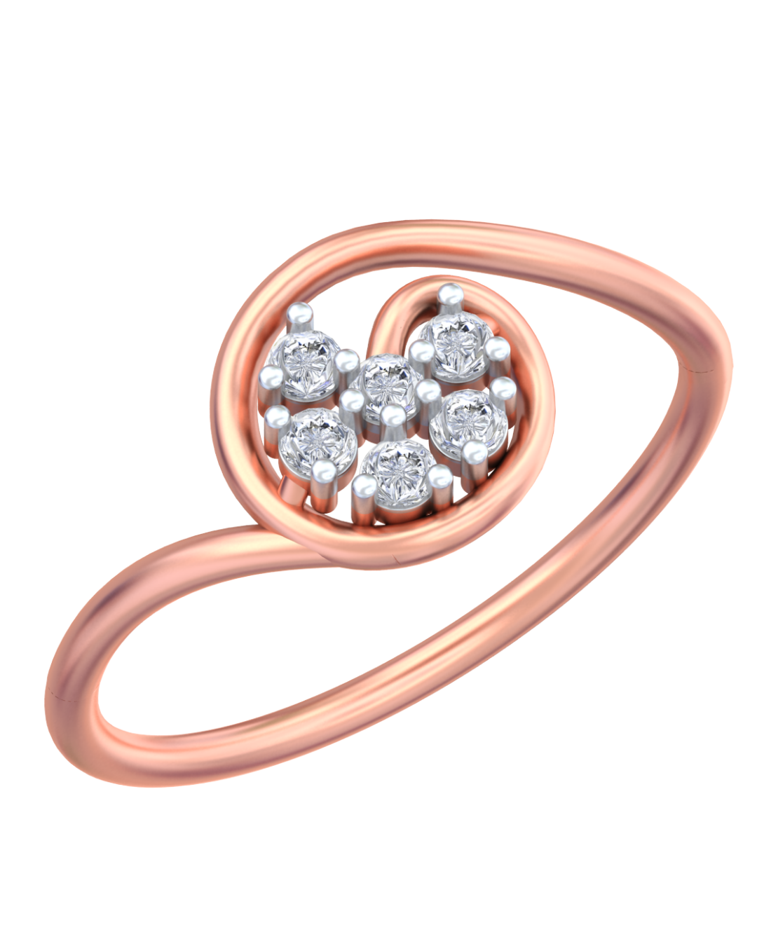 18K Gold & Diamond Ring For Women KRB10162