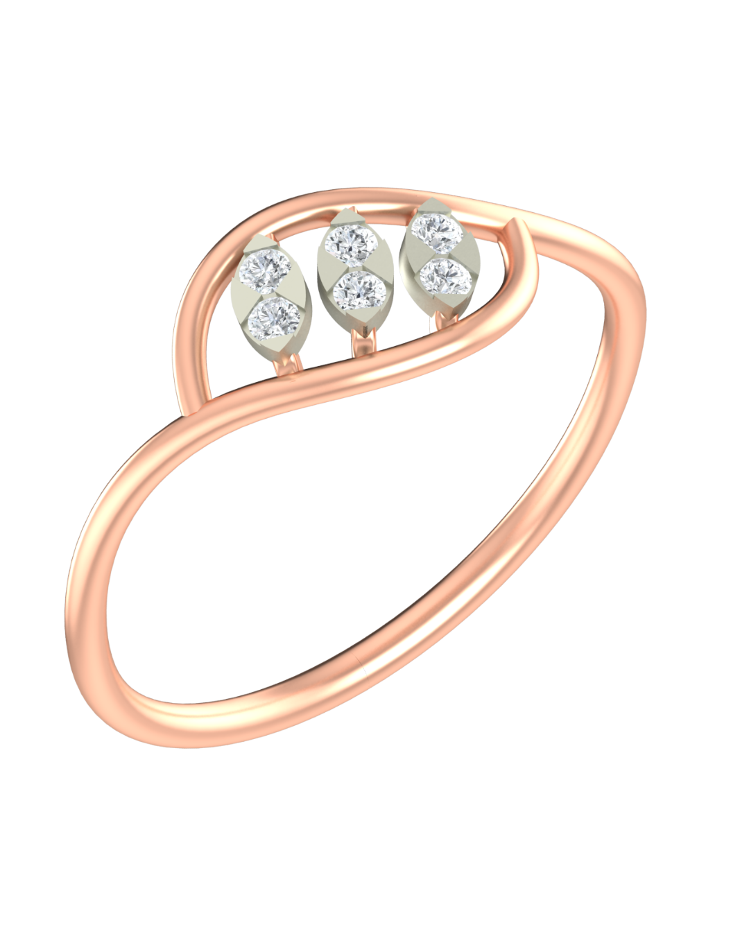 18K Gold & Diamond Ring For Women KRB10145-A