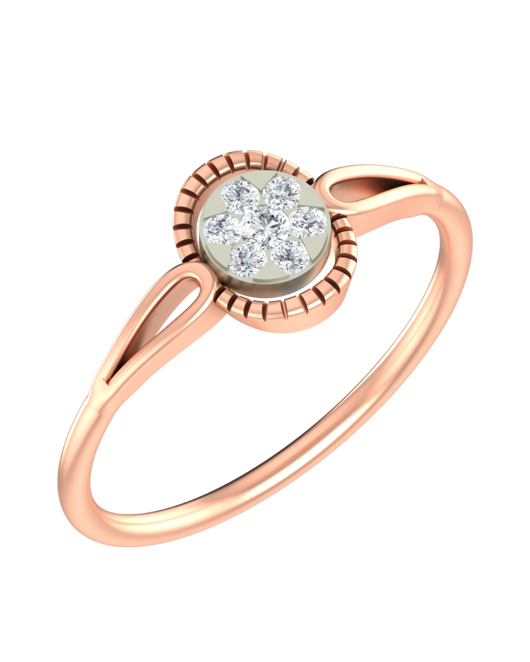 18K Gold & Diamond Ring For Women KRB10086-A