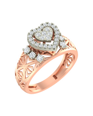 18K Gold & Diamond Ring For Women KRA10226