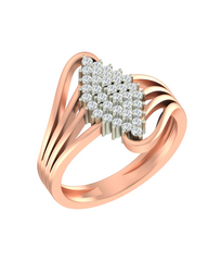 18K Gold & Diamond Ring For Women KRA10070