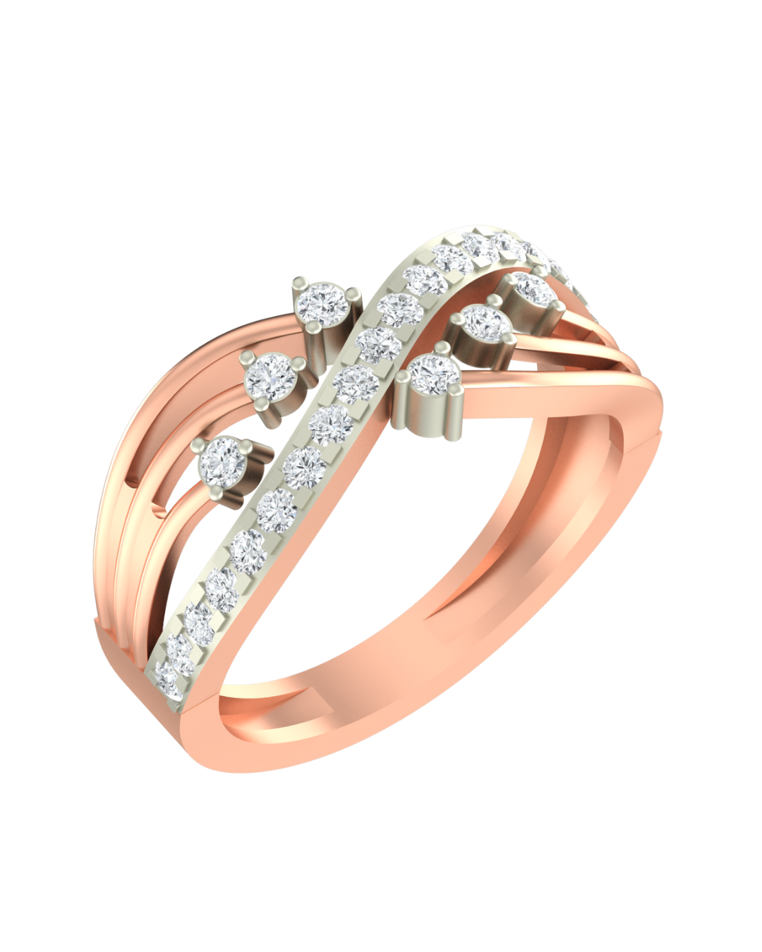 Gold & Diamond Engagement Ring For Women KRC10214