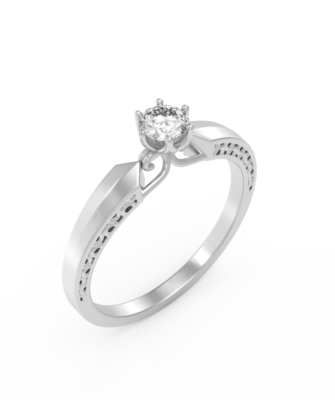 18K Gold & Diamond Ring For Women KRC10321