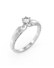 18K Gold & Diamond Ring For Women KRC10321