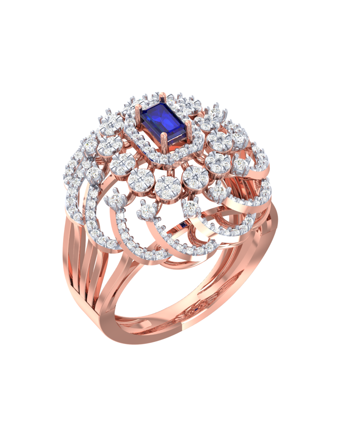 18K Gold & Diamond Ring For Women KRI10593