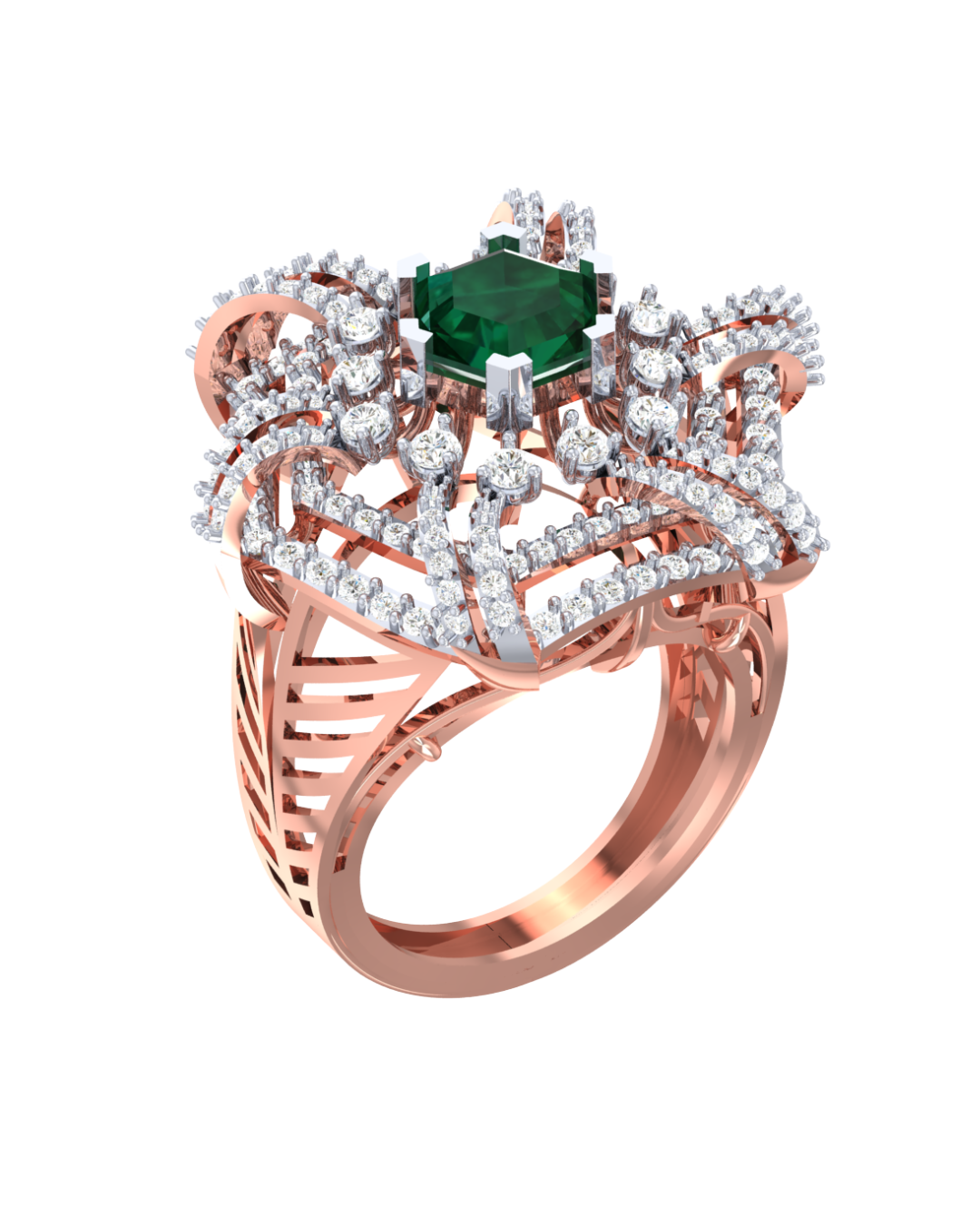 18K Gold & Diamond Ring For Women KRI10592