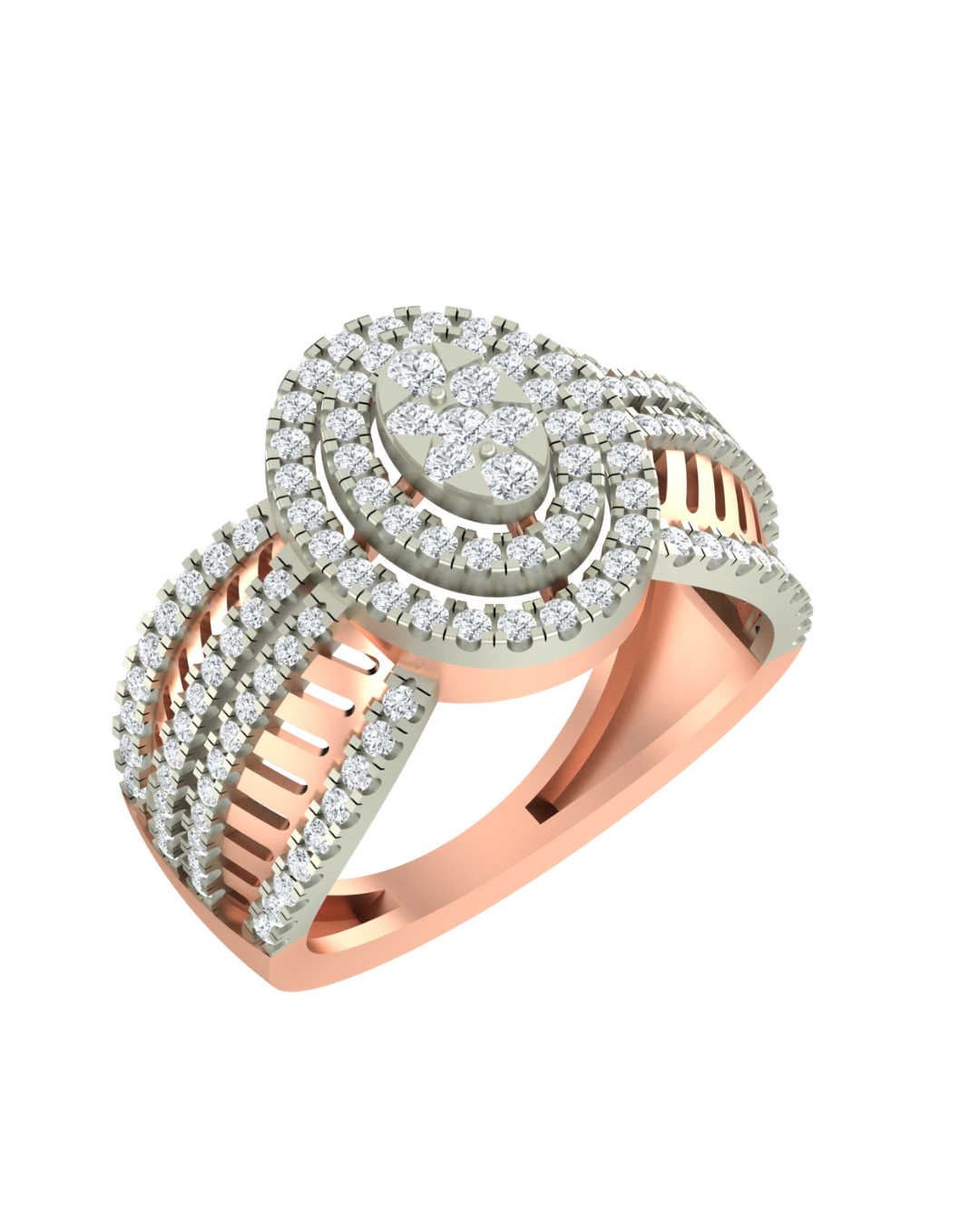 18K Gold & Diamond Ring For Women KRA10023