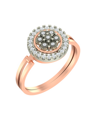 18K Gold & Diamond Ring For Women KRA10556